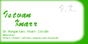 istvan knarr business card